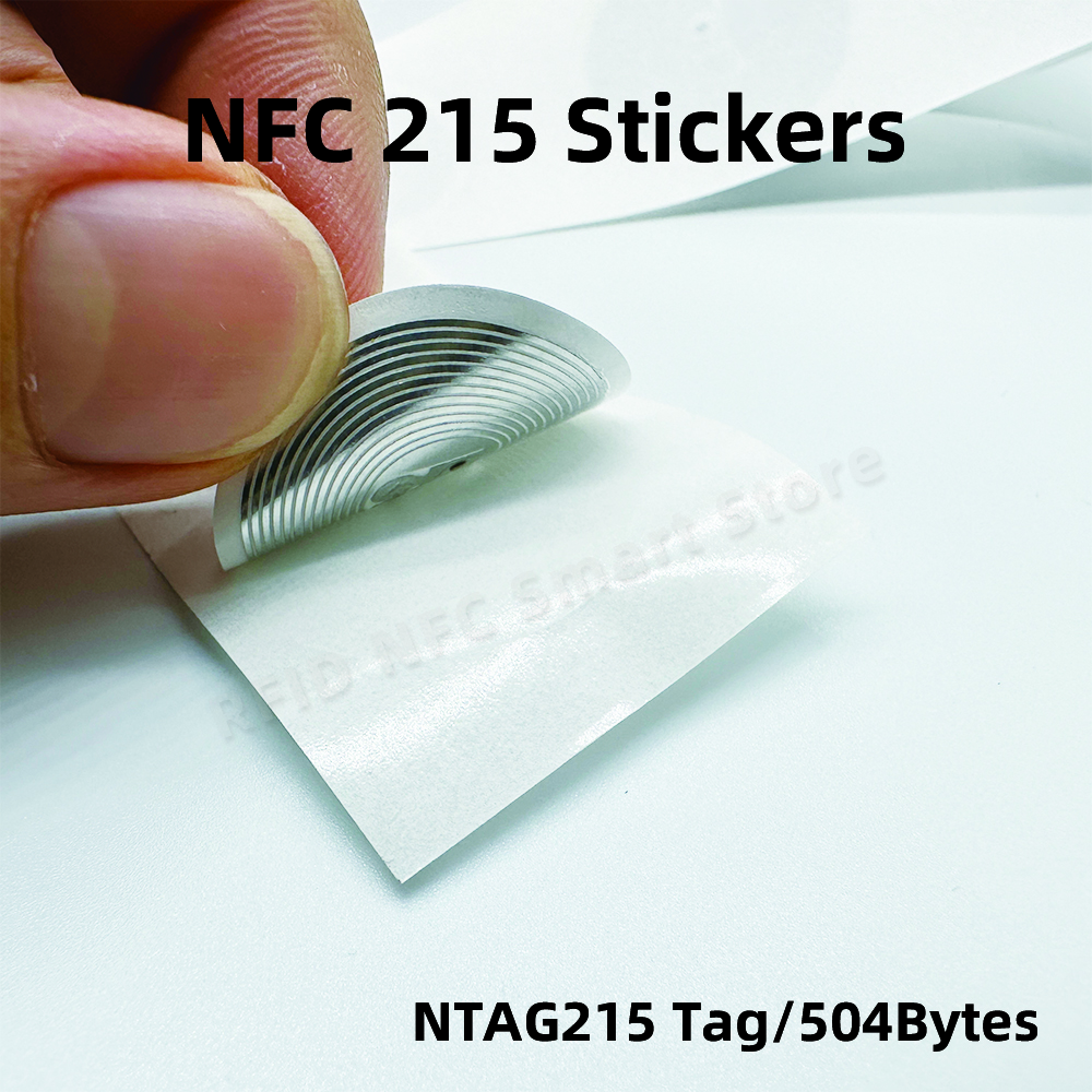 10pcs/ 50pcs /100pcs Ntag215 NFC Tag 13.56MHz ISO14443A Sticker Ntag 215 Phone Available RFID Adhesive Label RFID Tags Stickers