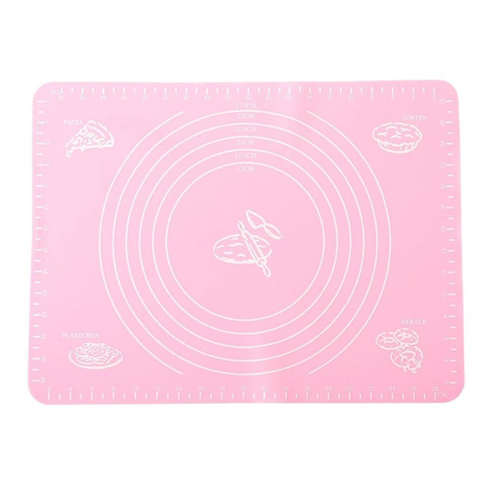 Anti-Klevende Siliconen Bakken Taart Fondant Rolling Massa Kneden Mat Grill Tafel Hoge Qulity Schaal: pink 40x30cm