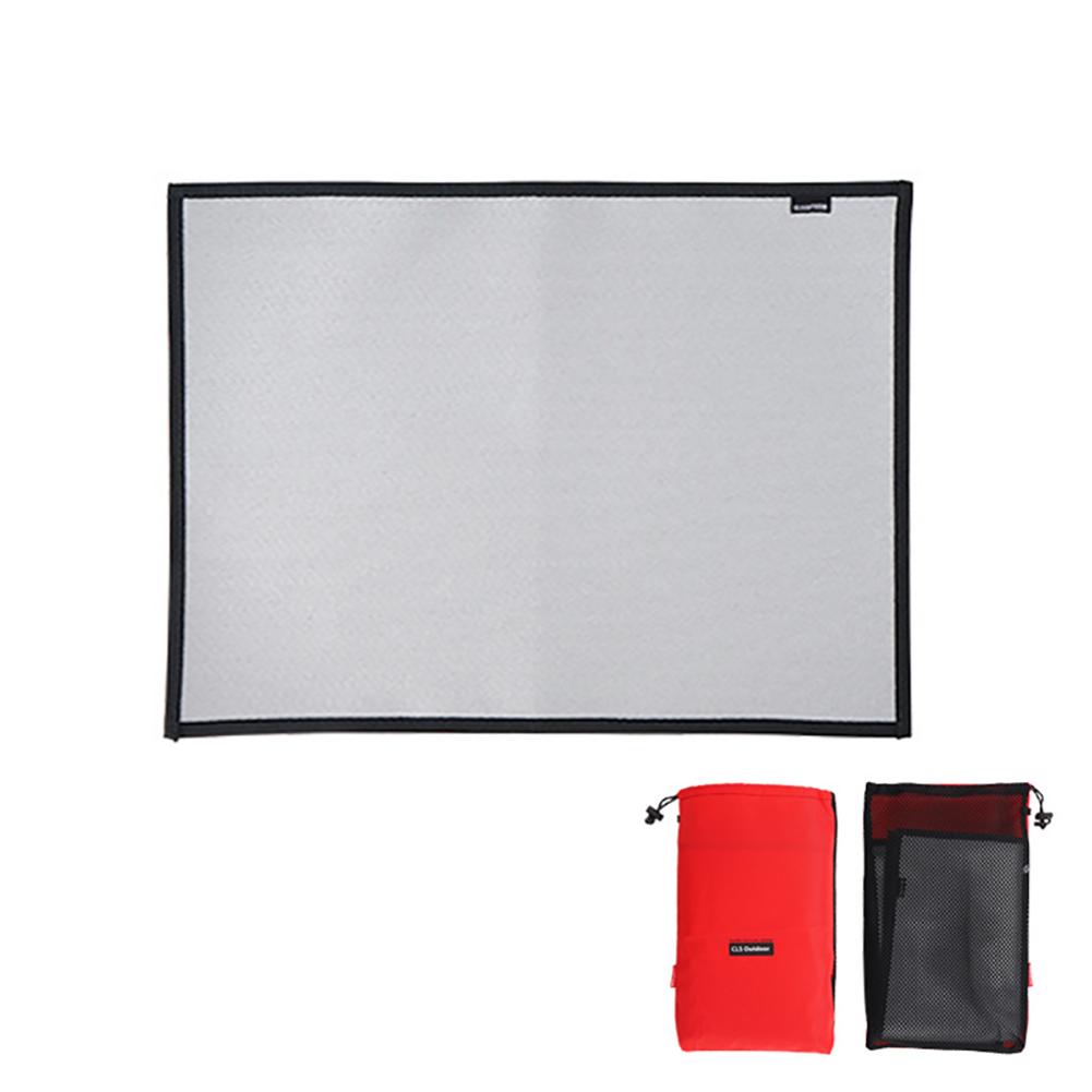 S/m/l camping ildfast grillmatte klut flammehemmende glødematte teppe varmeisoleringspute for utendørs piknikgrill: S