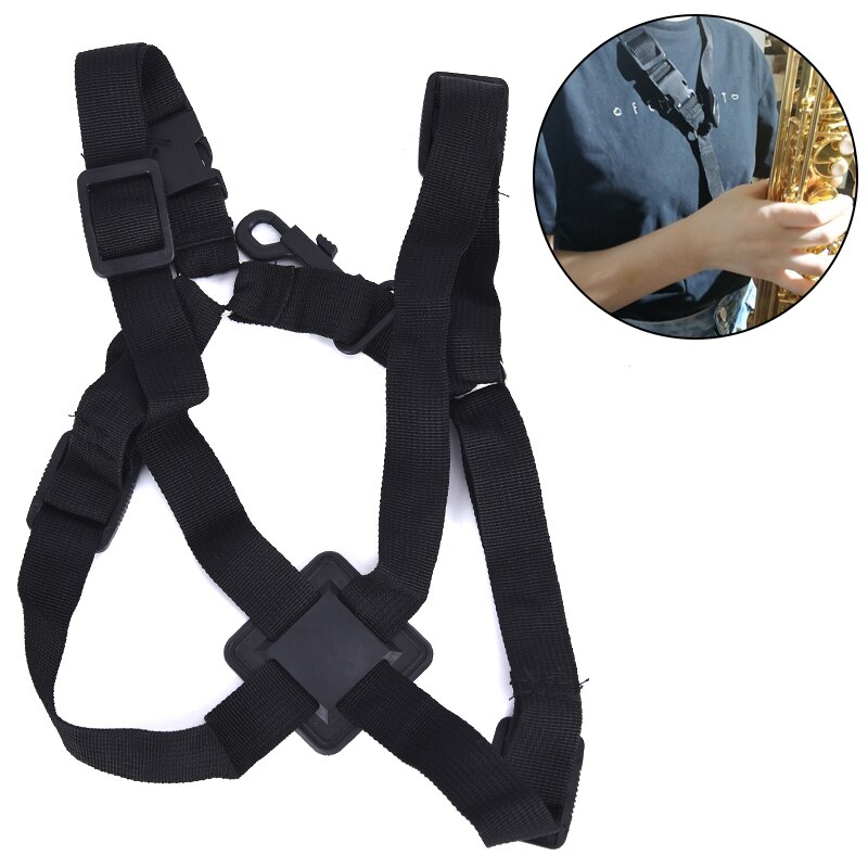 Verstelbare saxofoon saxofoon harnas schouder nylon riem riem voor alt/tenor/sopraan saxofoon onderdelen accessoires
