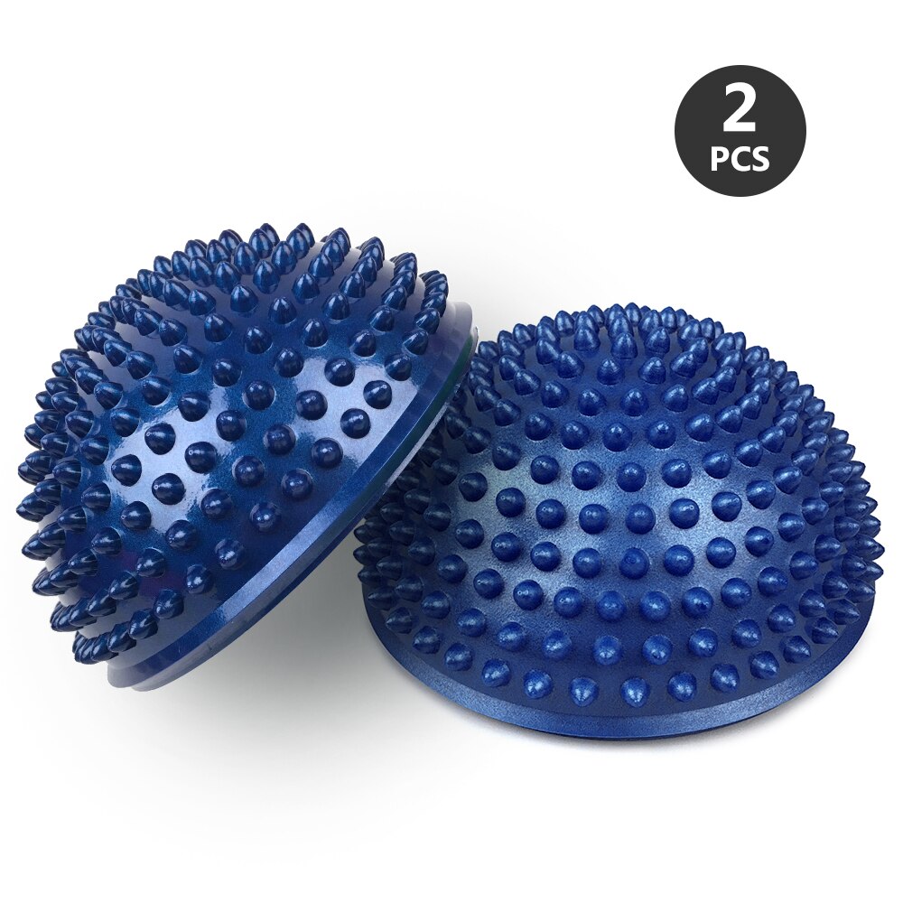 Inflatable half ball Yoga Foot Massage Ball 16CM Massage Balance Pods Body Rolling Foot Wake Spiky Point for Gym Fitness Pilates
