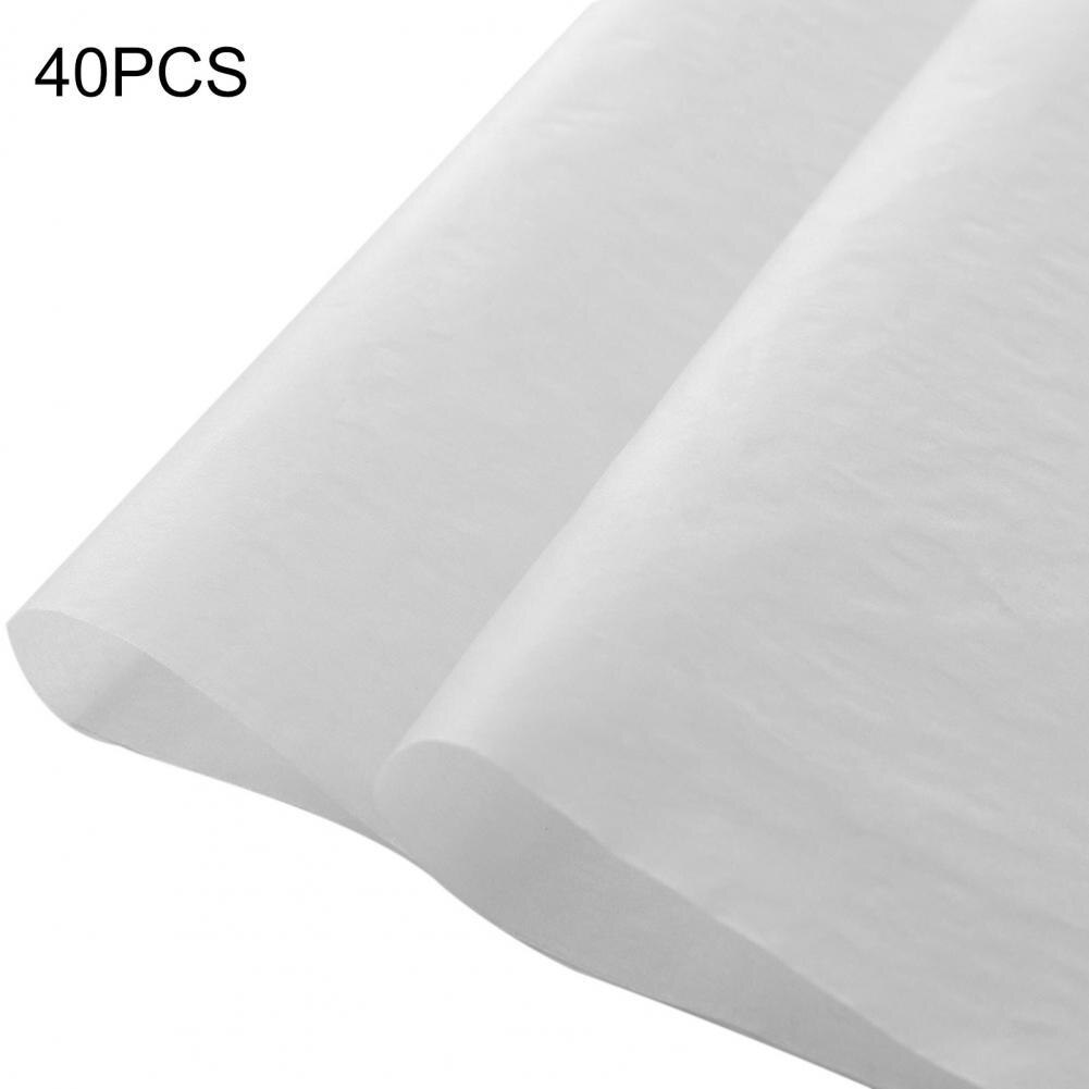 Easy Matching 40Pcs/Set Practical Wrapping Tissue Paper Flower Paper Flower Wrapping Paper Widely Applied for Wedding: White