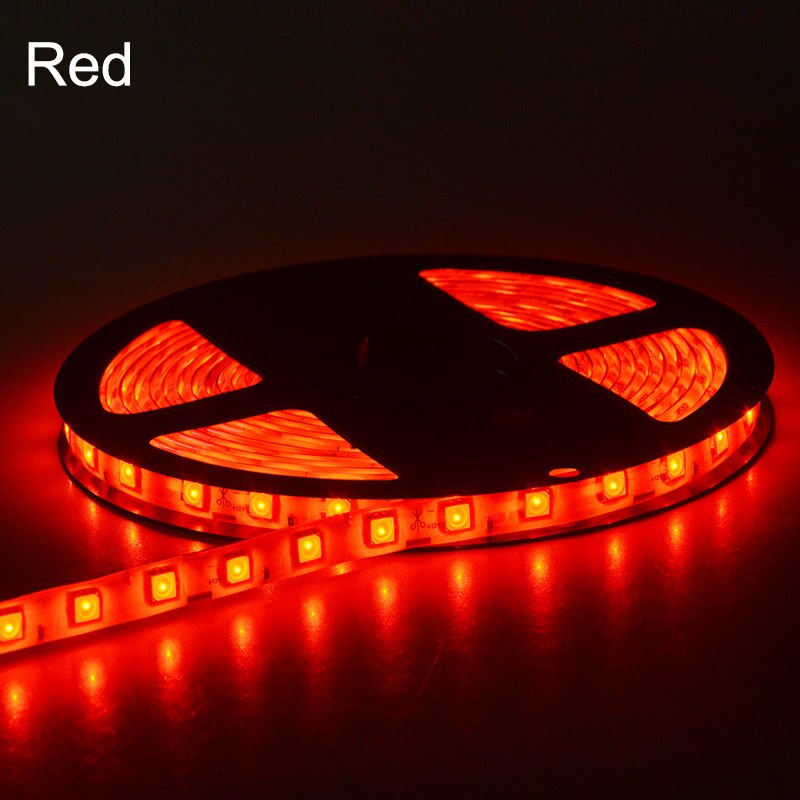5050 RGB LED bande lumineuse 5 mètres 300 LED s DC 12 V diode LED ruban lumière étanche IP65 rouge vert bleu /blanc froid: Red / Non Waterproof