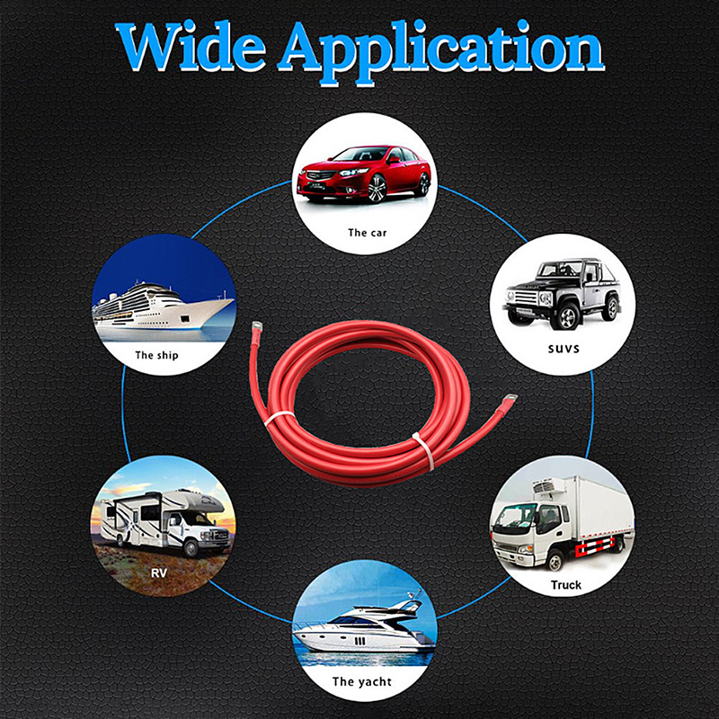 Car Battery Red and Black Fire Wire PVC Shell Copper Core 10 8 6 AWG Battery Cable Connection Line Pure Copper Series Wire