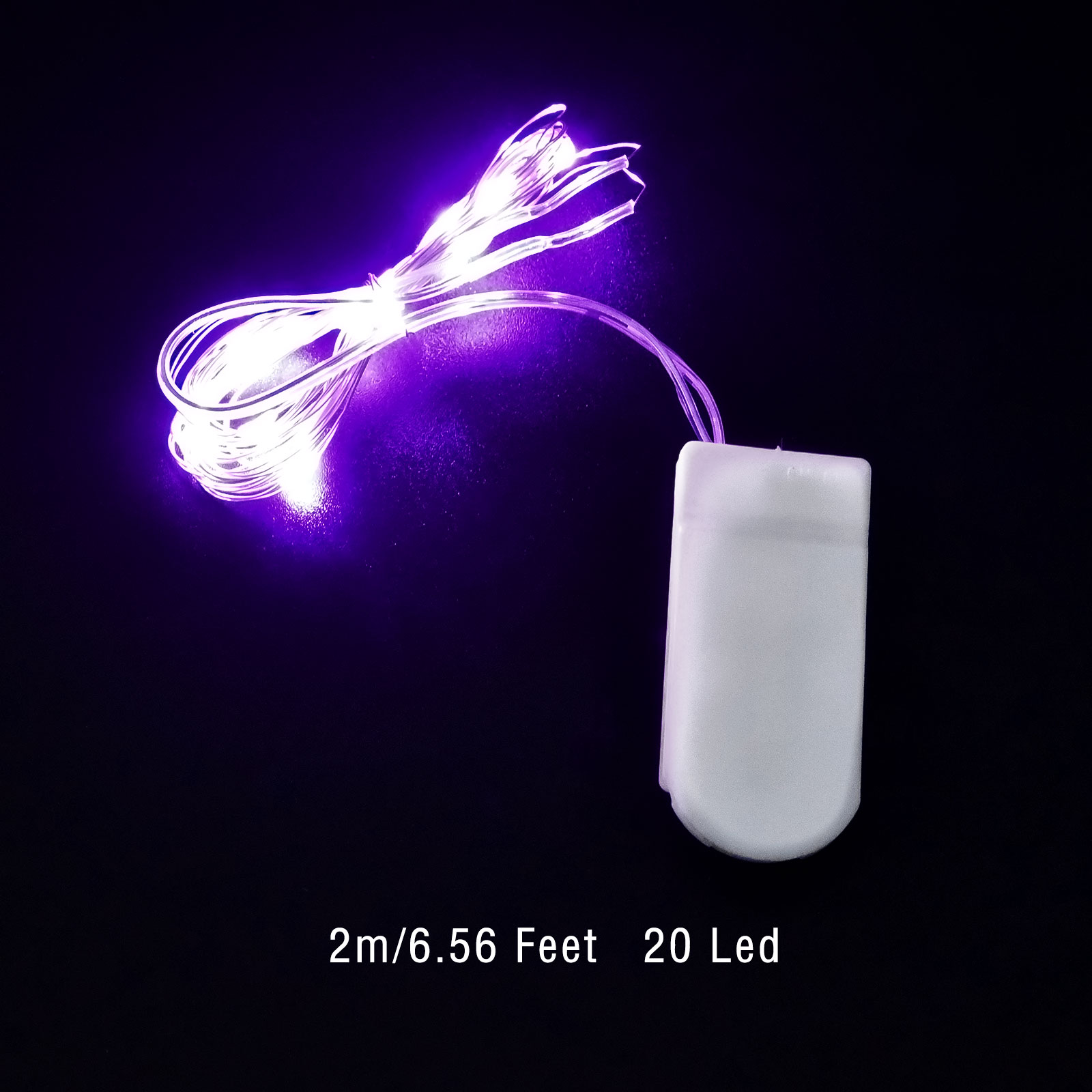 Guirlande lumineuse LED en fil de cuivre, 1/2/3M, étanche, batterie, pour bricolage, résine époxy, outils de moule, décoration de fête de noël et de mariage: Orange