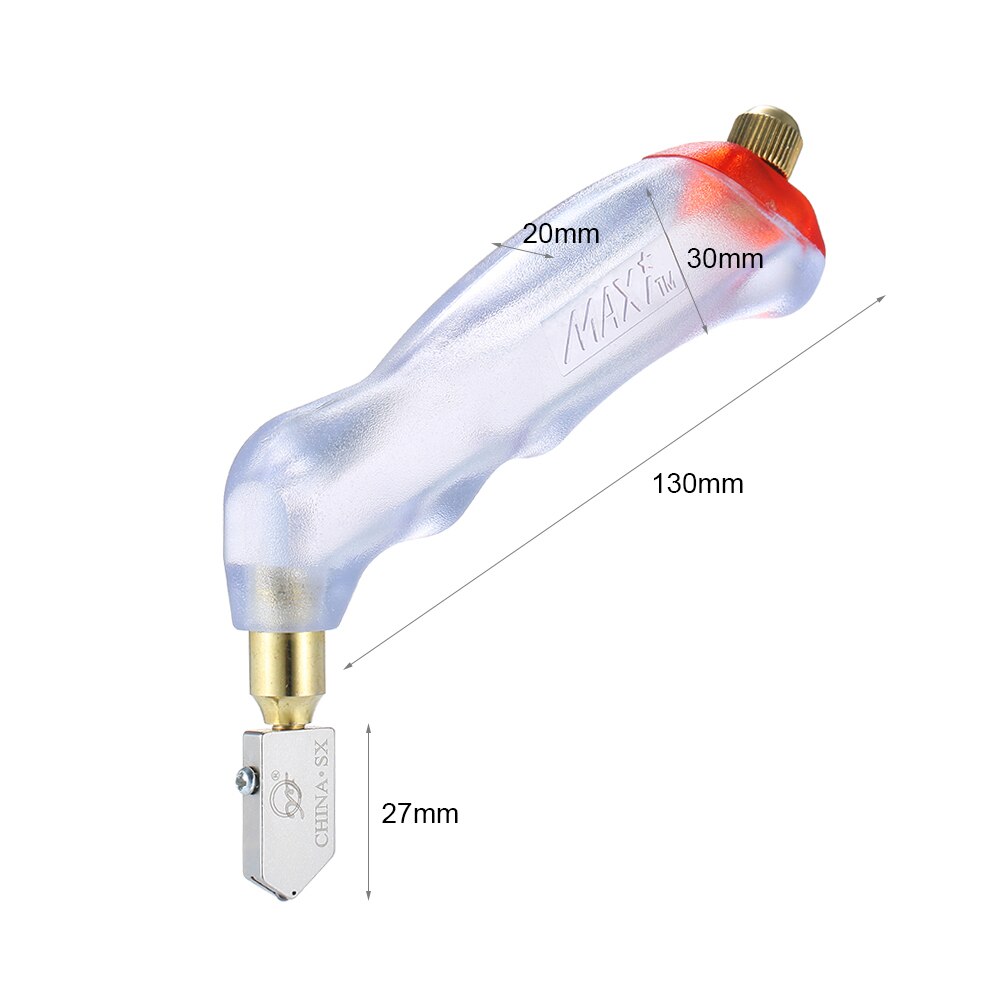 Handheld Glass Cutter DIY Craft Tool Oil Feed Ceramic Tile Opener Cutting Thickness 10mm Diamond Cutter Head Tile Glass Opening: R