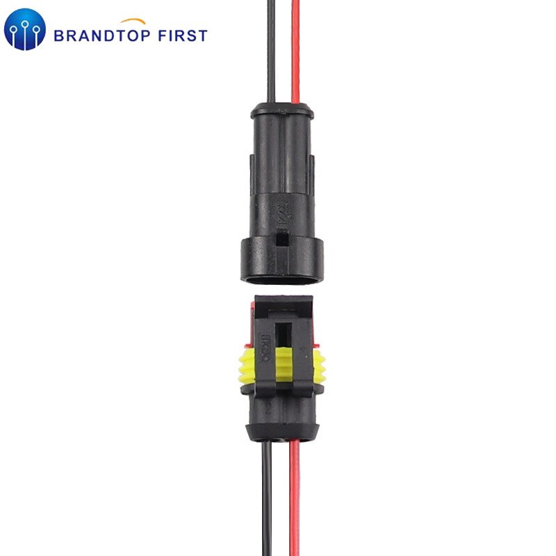 Conector de cable automático macho y hembra, conector eléctrico impermeable con cable, 1, 2, 3, 4, 5 y 6 vías, 1P, 2P, 3P, 4P, 5P: 2P