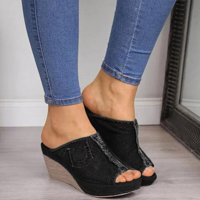 Sandales d'été à semelle épaisse pour femmes, chaussures à semelles compensées, à la , pour loisirs,