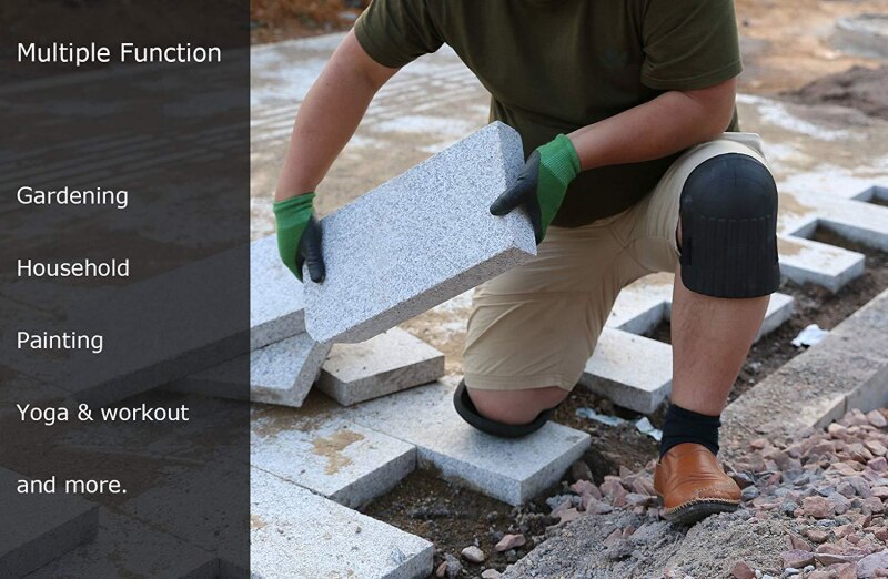 1 Pair Covered Foam Knee Pad Protectors Sport Work Kneeling Pad Black Foam Eva Cushion Garden Kneeling Shade Mat