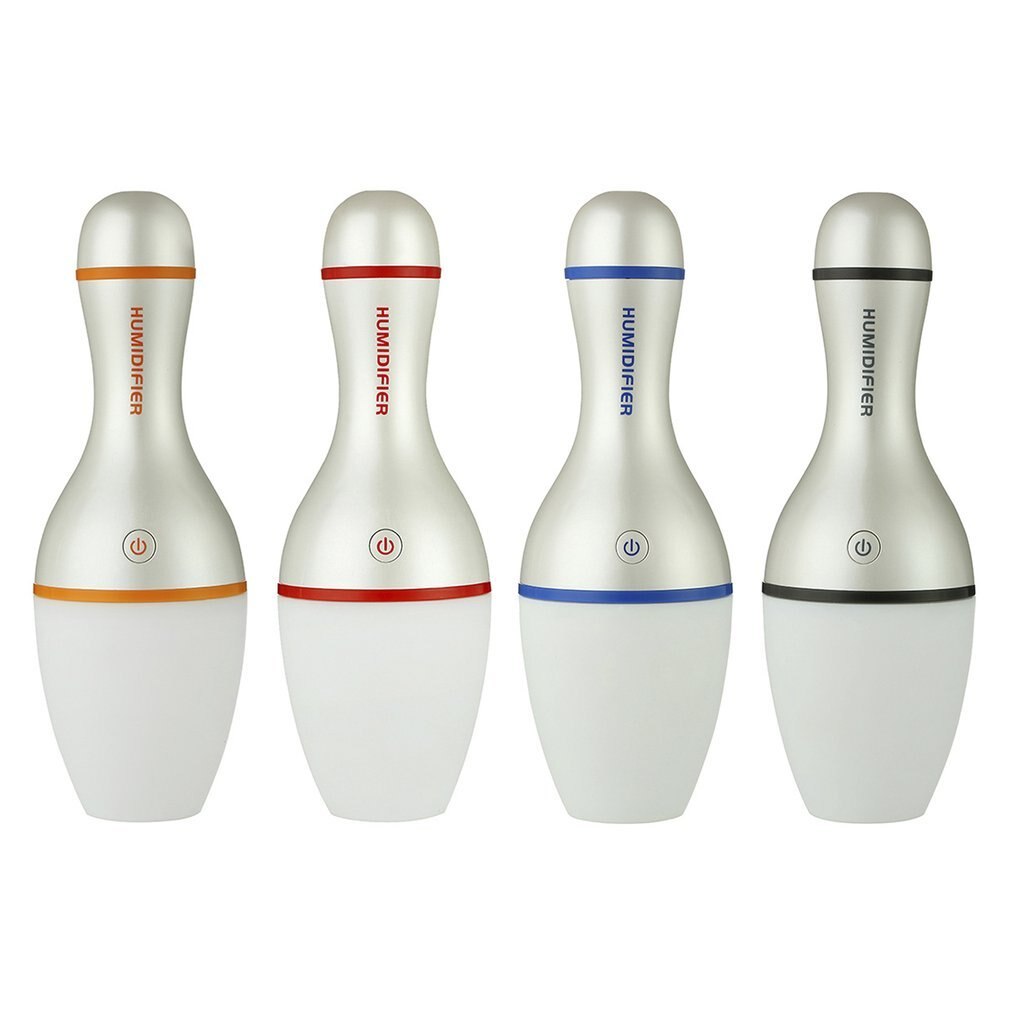 Mini Bowling Shaped Air Humidifier Diffuser Luminous LED Night Light Air Purification Mist Purifier Atomizer For Car Home