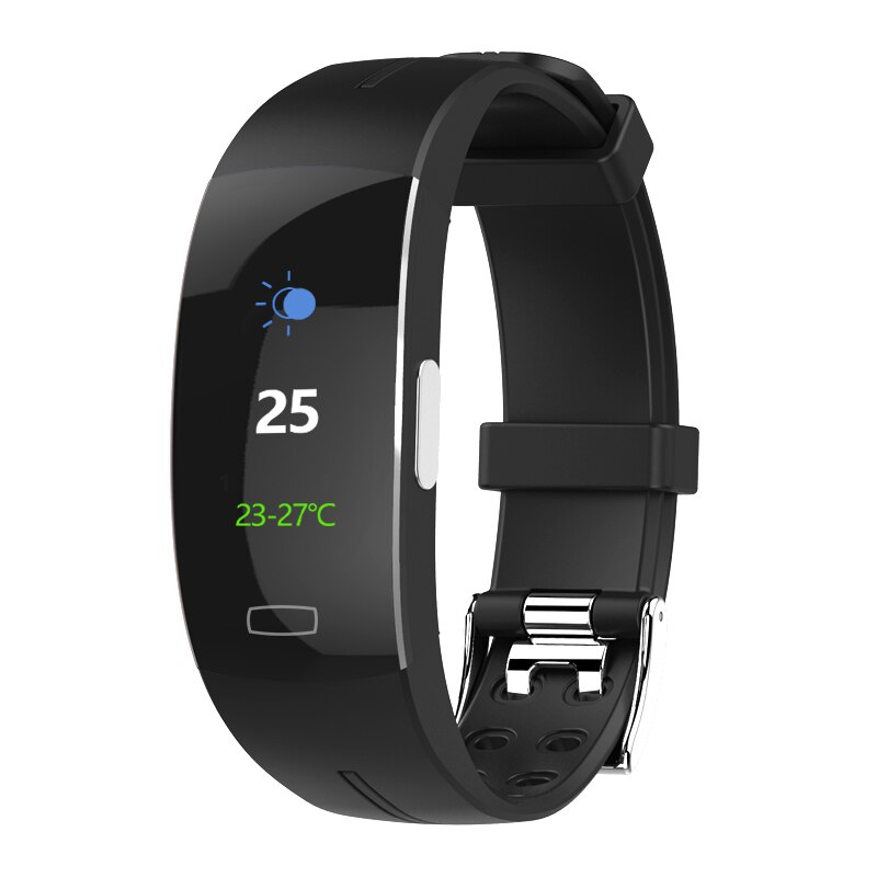 P3 Plus montre intelligente PPG + ECG moniteur de fréquence cardiaque précis moniteur de pression artérielle rapport météo Bracelet pk Fitbits android IOS: silver