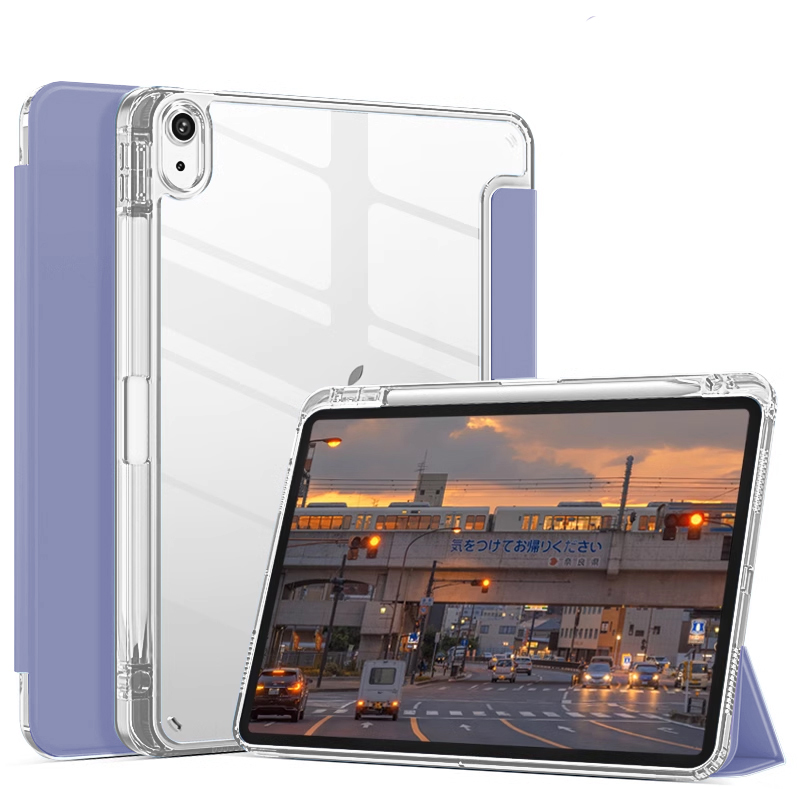 With Pencil Holder Case For IPad Pro 11 IPad 10th Generation IPad 10.2 8th 9th A16 Cover Air6 5 4 10.9 Pro 12.9 13 M3 M2: Thirteen / PURPLE