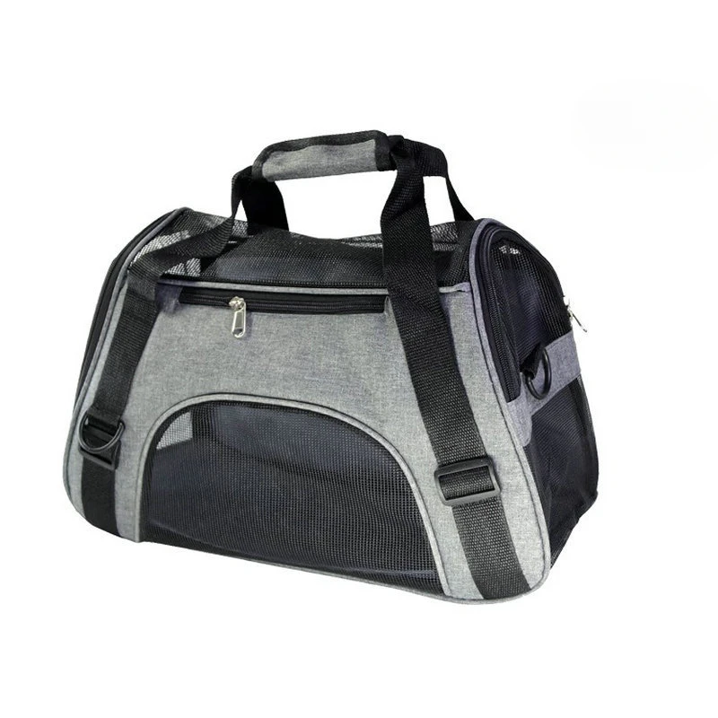 Tragbare Hund Katze Tragetasche Haustier Welpen Reisetaschen Atmungsaktive Gittergewebe Kleine Hund Katze Hunde draussen Zelt Träger Ausgehende Haustiere Handtasche: L / Weiß