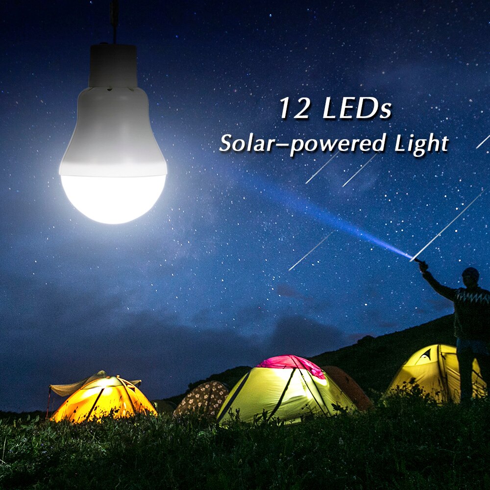 IP44 taşınabilir LED güneş lambası şarjlı güneş enerjili lamba paneli Powered acil ampul açık bahçe kamp çadır balıkçılık