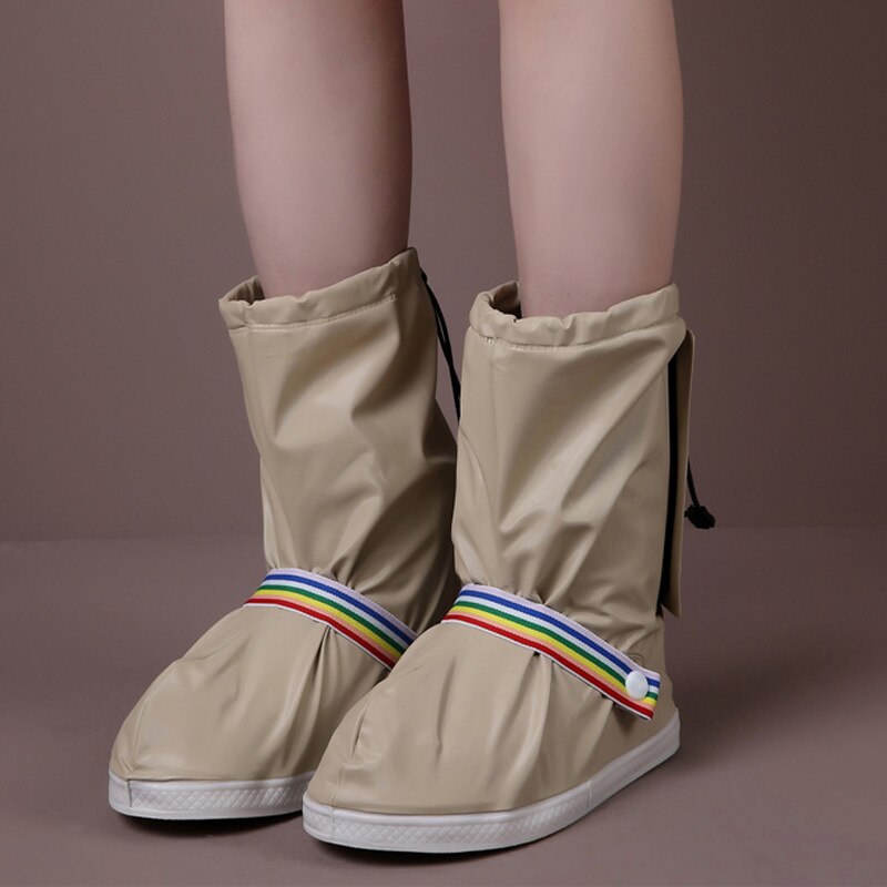 Sapato impermeável cobre galochas para viagens masculino feminino masculino e crianças sapatos cobre acessórios: Cáqui escuro / M