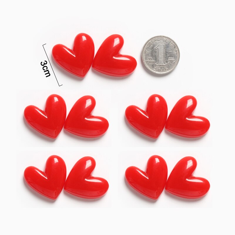 Imán de nevera de resina con forma de corazón, imán de nevera familiar de Chocolate, decoración de boda, 10 Uds.: 10 pcs Medium A