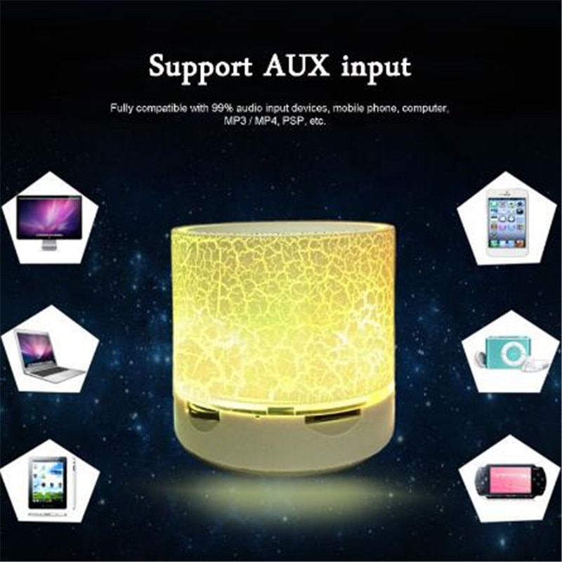 Portable Wireless Mini LED A9 Bluetooth Speaker Sound Box Subwoofer Speakers For Iphone Support TF SD Card PK BTS06 Q9 A9 S28 A5