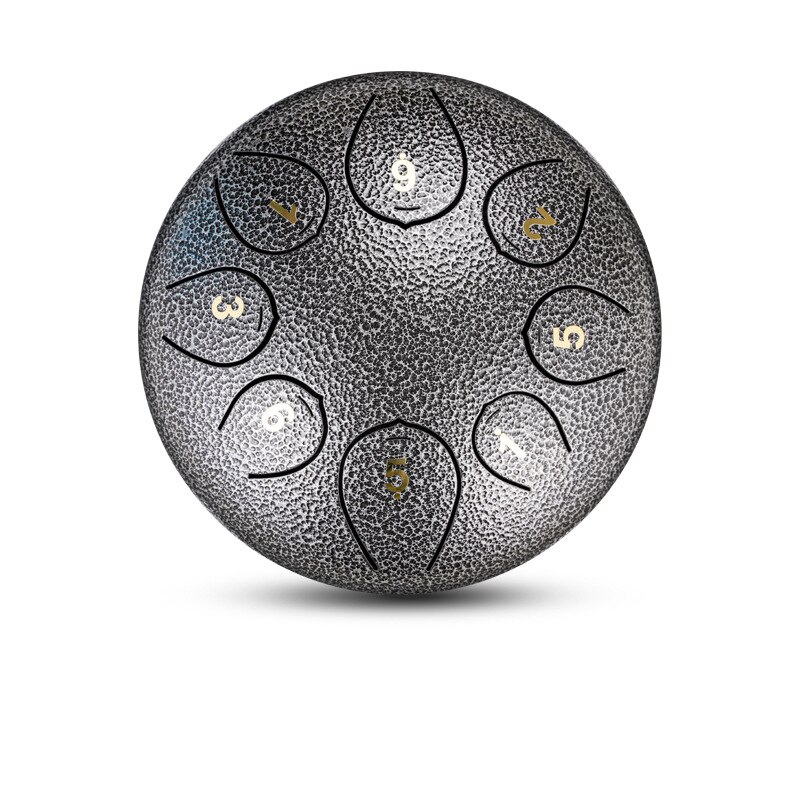 6 Inch Steel Tongue Drum 8 Tune Hand Pan Drum Tank Drum Kits With Drumsticks Finger Cots Carrying Bag Percussion Instruments: Sliver