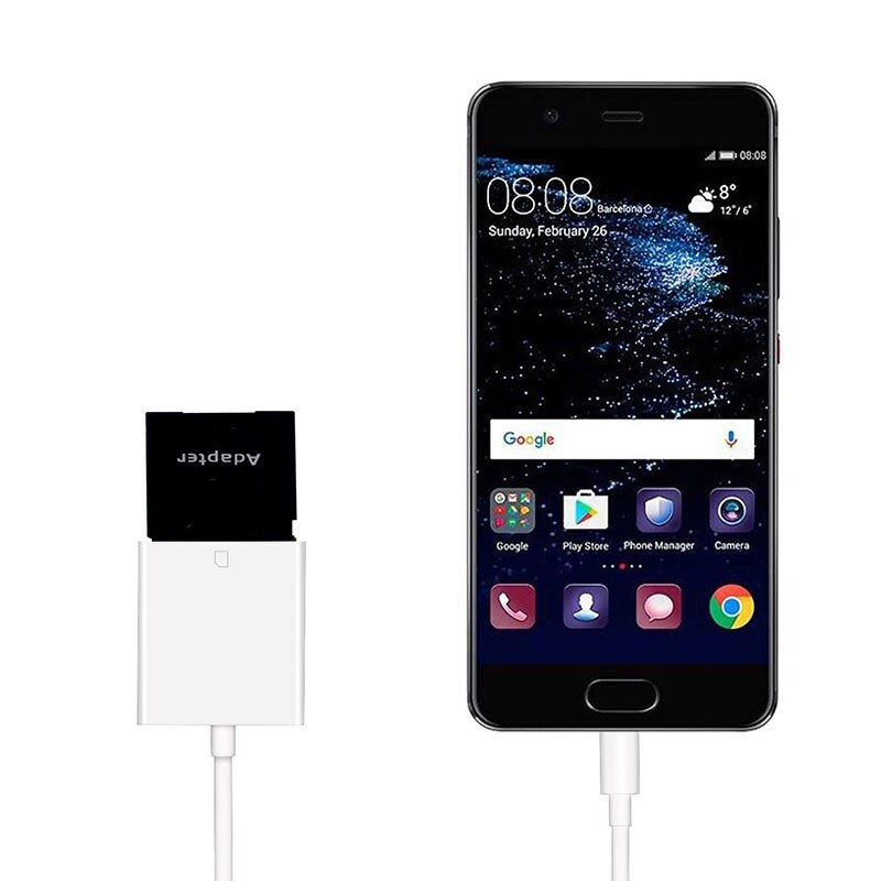Lecteur de carte mémoire Micro SD OTG, adaptateur de foudre pour Apple Android Samsung Galaxy S8