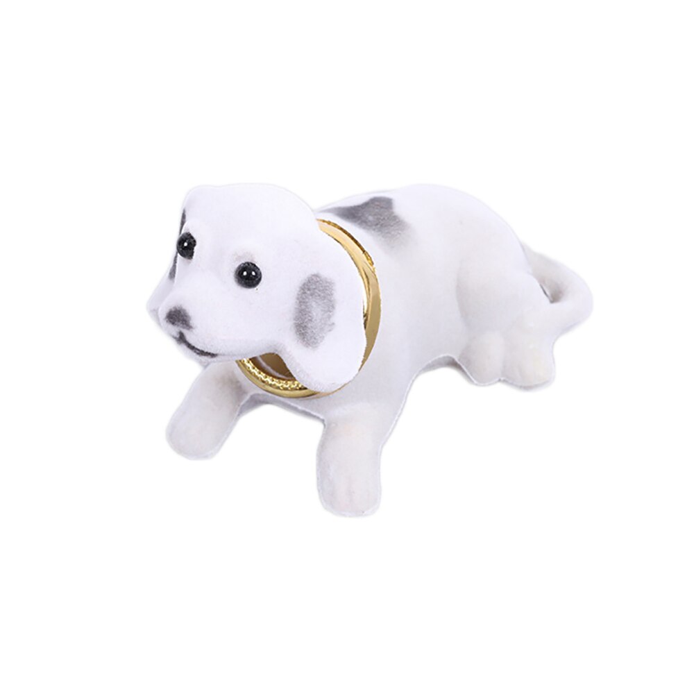 Cane Con Testa Annuente Per Cruscotto Auto - Decorazione In Resina Floccata Morbida - Ornamento Auto Che Scuote La Testa - Regalo Simpatico