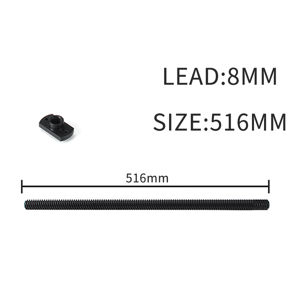 T8 PTFE Teflonto Lead Screw 2mm/8mm With POM Nut For Ender3 Ender3 pro Ender3 V2 Ender5 Sidewinder X1 VORON 3D Printer Parts: Lead 8MM 516