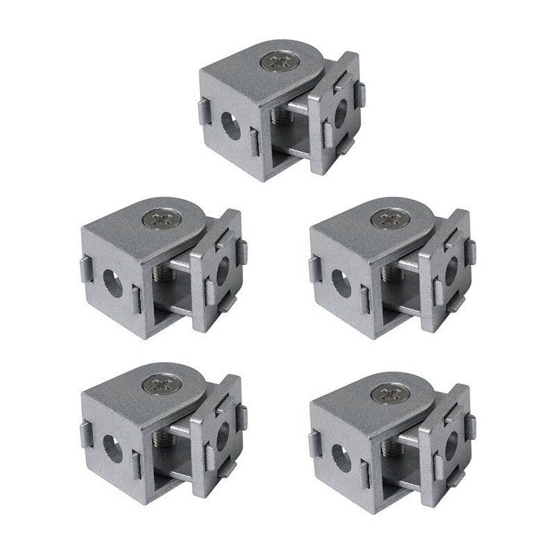 5Pcs Zinc Alloy Pivot Joint for Aluminum Extrusion Profile Series, Flexible Pivot Joint for Aluminum Profile: Default Title