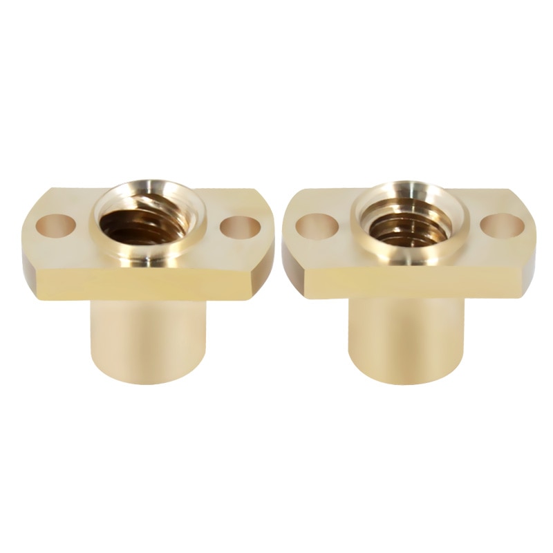 T8 spindel murmeln Tonhöhe 2mm Blei 2mm/8mm Durcheinander T8x8mm Flansch Blei Schraube murmeln für CNC teile 3D Drucker Zubehör