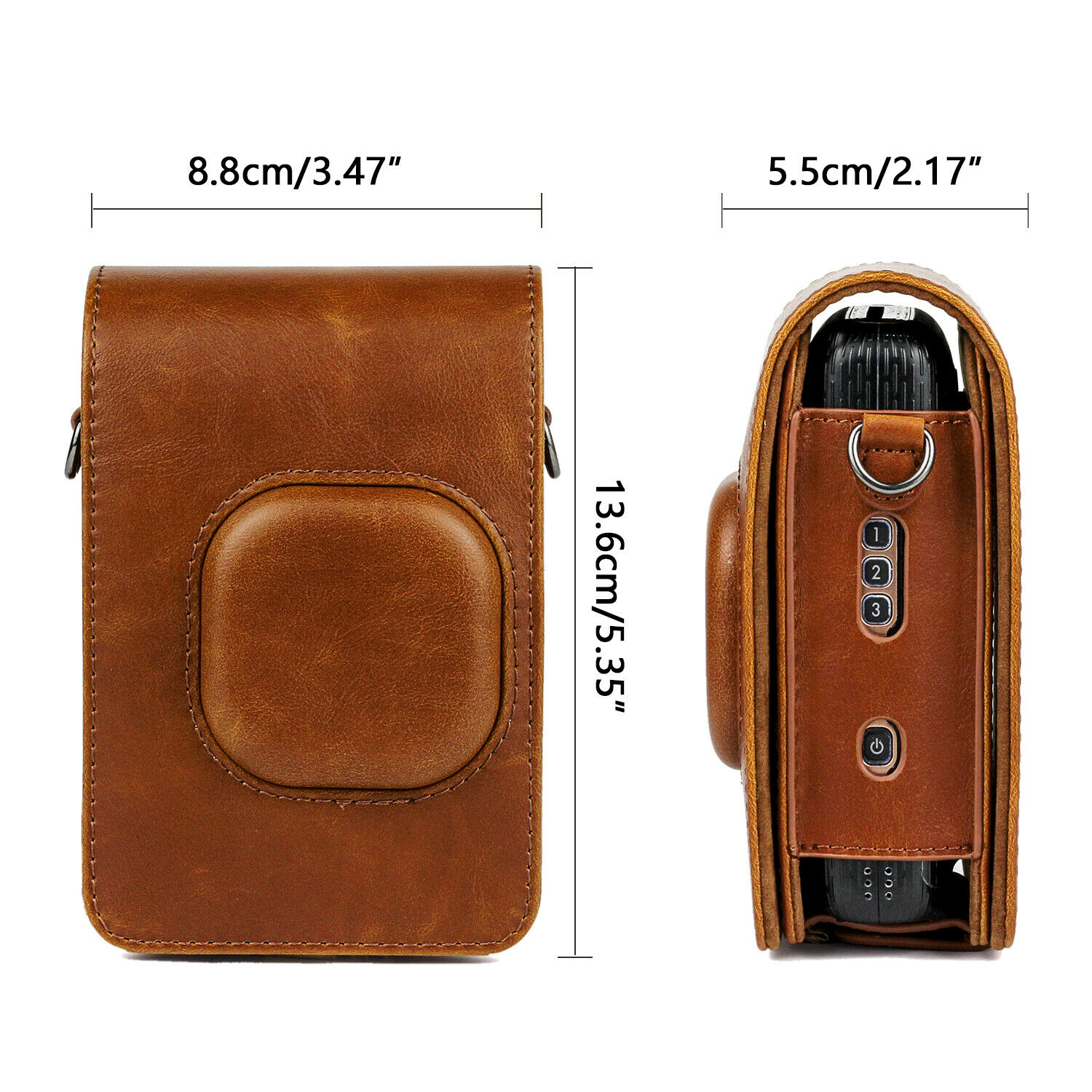 Für Fujifilm Instax Mini Liplay Hybird sofortig Film Kamera Tasche fallen PU Leder retro Schwarz Braun Weiß Tragen Abdeckung Schulter Taschen