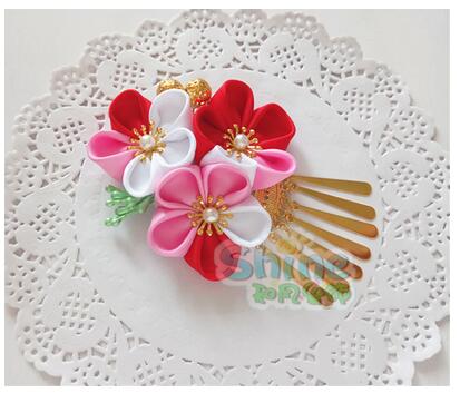 Sakura Kimono Kwasten Haarspeld Vrouw Haaraccessoires Badjas Hoofdtooi Mooie Hand Gemaakt Hoofddeksels: D