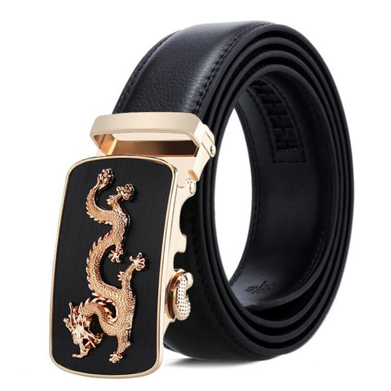 LannyQveen Style Men's Automatic buckle belts PU Leather Belt for men Ratchet Belt Stock