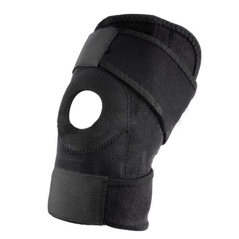1 st justerbar rem elastisk patella sportstödsbygel svart neopren knäskydd sportsäkerhet fitness knästöd