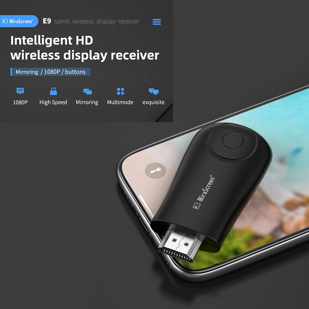 Mirascreen Hd Tv Stick Smart Tv Hd Dongle 2.4G Draadloze Wifi Ontvanger Miracast Display Ontvanger Voor Ios android