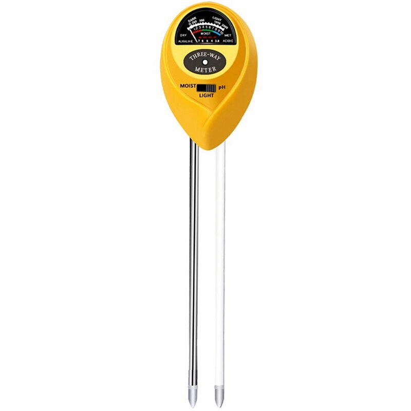 Soil PH Meter,3-In-1 Soil Tester Kits with Moisture & Outdoor/No Battery Needed & Plant Change Thicken Pad
