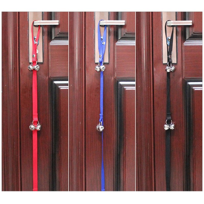 Timbre de perro para entrenamiento de orinal cascabeles ajustables para puerta, para orinal, entrenamiento y limpieza de perros pequeños, medianos y grandes