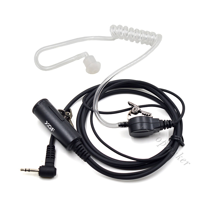 XQF 2.5mm 1 Pin VOX Acoustic Tube Earpiece Headset Mic PTT for Motorola Talkabout Portable Radio T5428 T5420 TLKR T80 T60 T8 T7