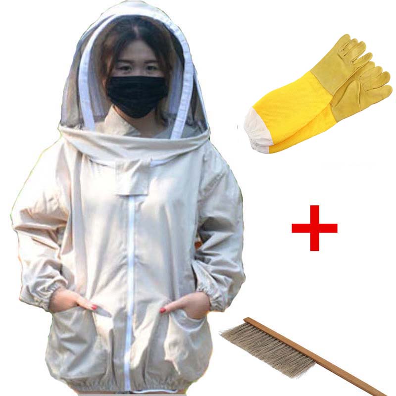 Damski kombinezon pszczelarski welon zestaw anty-pszczoła odzież oddychający kombinezon pszczelarski odzież odzież ochronna: B