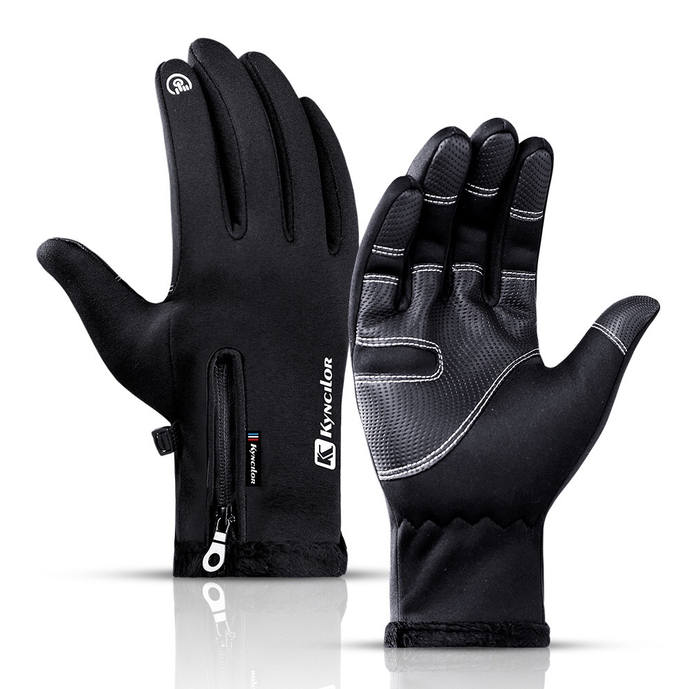 Ski Handschoenen 4 Kleuren Snowboard Handschoenen Winter Motorrijden Waterdicht Sneeuw Windstopper Camping Leisure Wanten: Black / XL