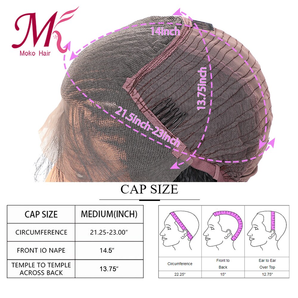 Moko-peluca con malla frontal trenzada sintética para mujer, con cola de caballo de Color Natural, trenza de ganchillo, estilo de