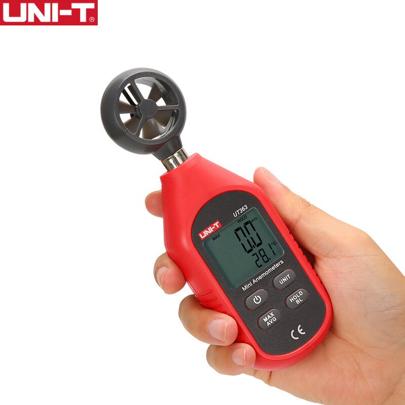 UNI-T UT363 UT363BT Handheld Anemometer Digital Wind Speed Measurement Temperature Tester LCD Display Air Flow Speed Wind Meter