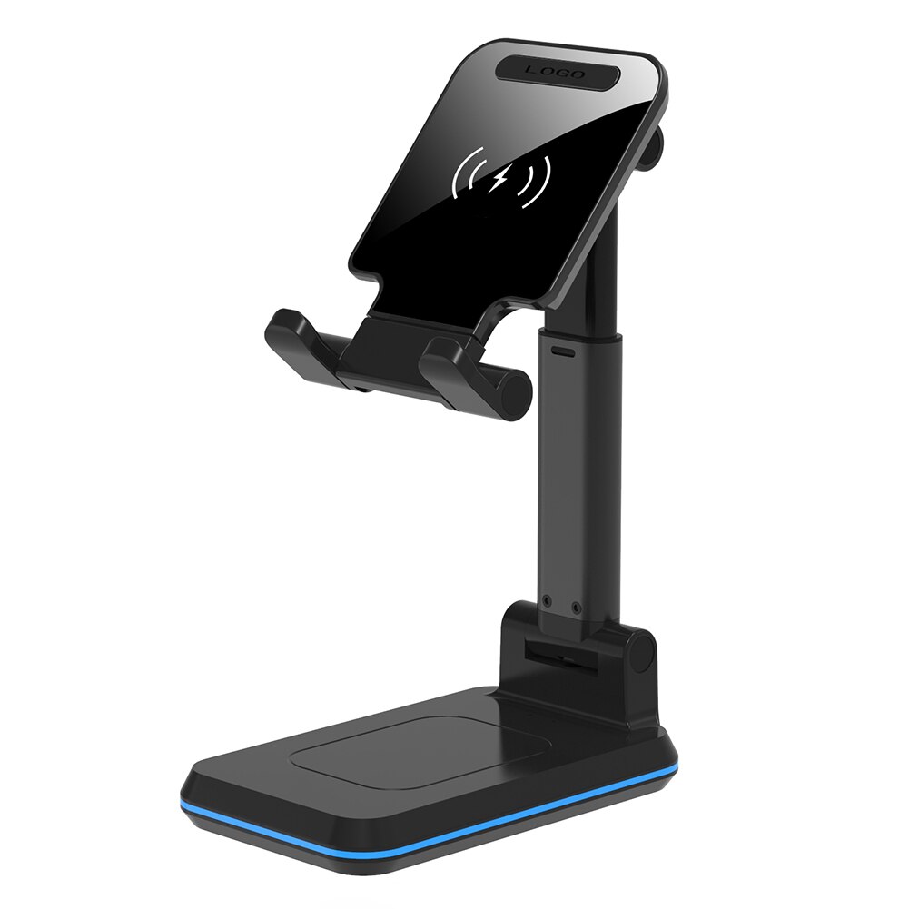 Wireless Charging Tablet Mobile Phone Stand Holder Folding Metal Adjustable Desktop Phone Bracket For iPhone: for phone