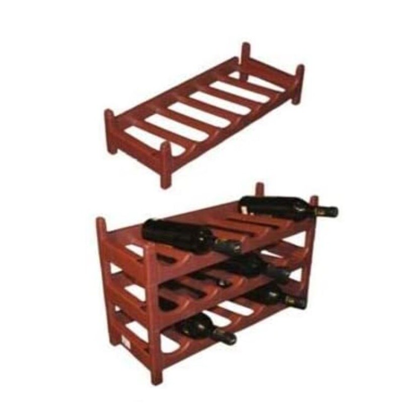 Botellero Terracota Apilable para vinos, bebidas y botellas de vidrio o plástico 60 x 25 x 13,5 cm, 1 Pieza