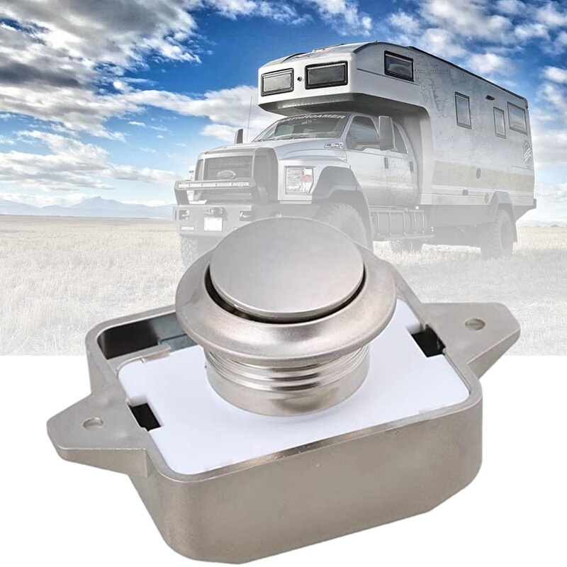 5Pcs 26mm Opening Hole Pearl Nickel Keyless Push Button Cabinet Latch Knob for Motorhome Caravan Cupboard Cabinet Door