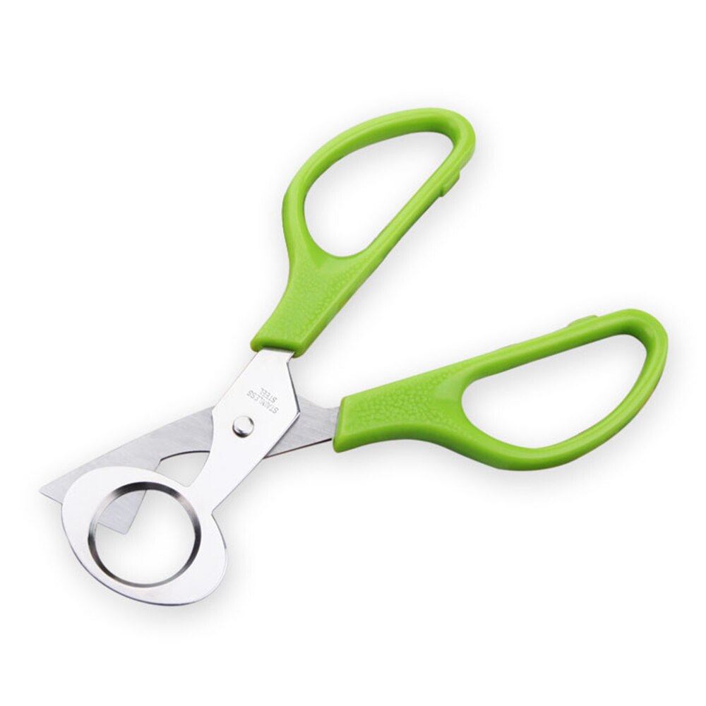 1Pcs Duif Kwarteleitje Schaar Cracker Opener Sigaar Cutter Rvs Ei Opener Tool Fag Creatieve Ei Gereedschap Keuken gereedschap: light green