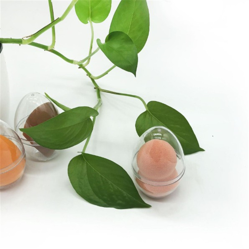 1 PC Ei Vormige Transparante Lege Make Spons Shaper Bladerdeeg Houder Stand Opbergdoos Cosmetische Ei Puff Case