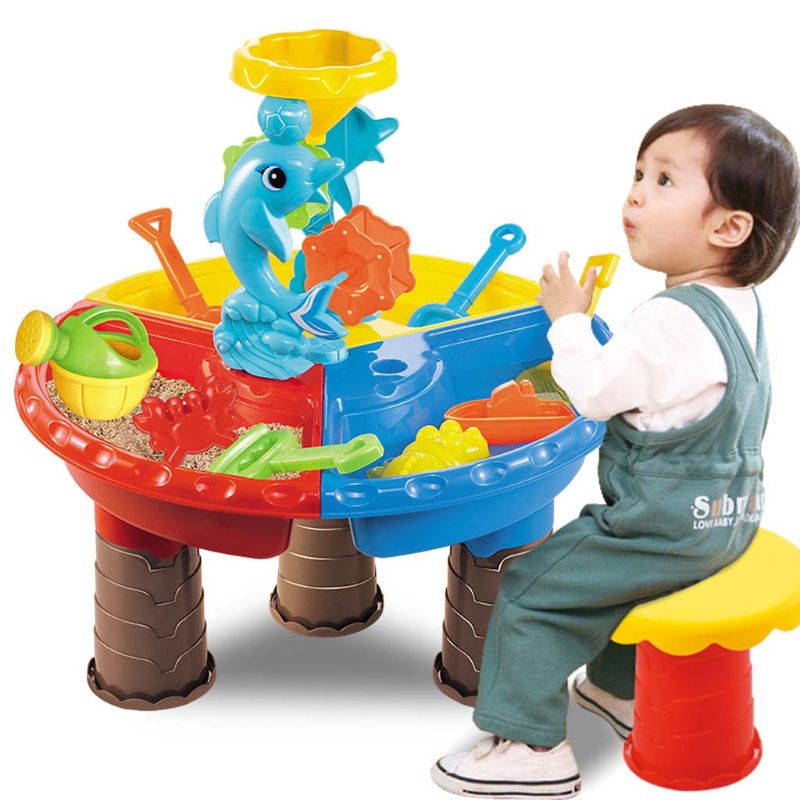 Mulino A Sabbia E Acqua Per Bambini – Giocattolo Sensoriale Da Esterno Con Doppia Ruota