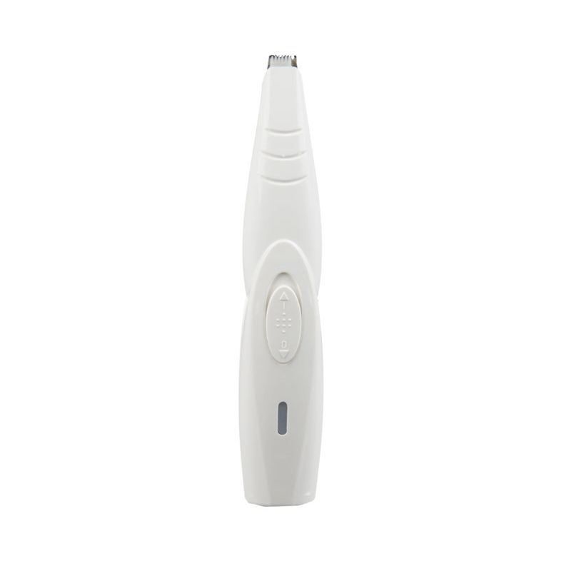 Tondeuse professionnelle pour pattes, oreilles, yeux et anus du chien,machine silencieuse et rechargeable par port USB pour une coupe et un toilettage des animaux de compagnie réussis: Blanc