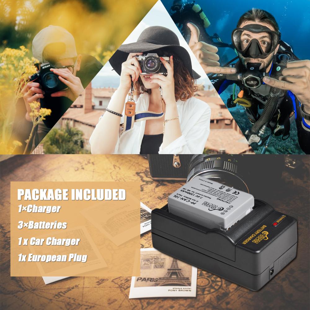 3 stk nb -10l nb 10l nb10l kamera batteri og vegglader for canon  sx40 hs sx40hs sx50 hs sx50hs g1 x g1x g15 g16 sx60 hs g3x