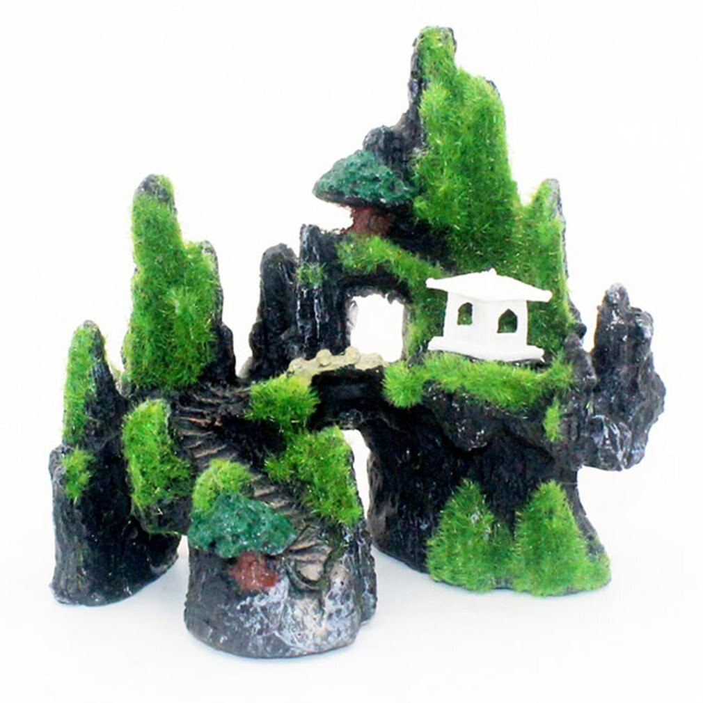 Aquarium Decoration Fish Shelter House Resin Crafts Fish Tank Decoration Fish Tank Supplies Tank Decor: small Rockery Decor