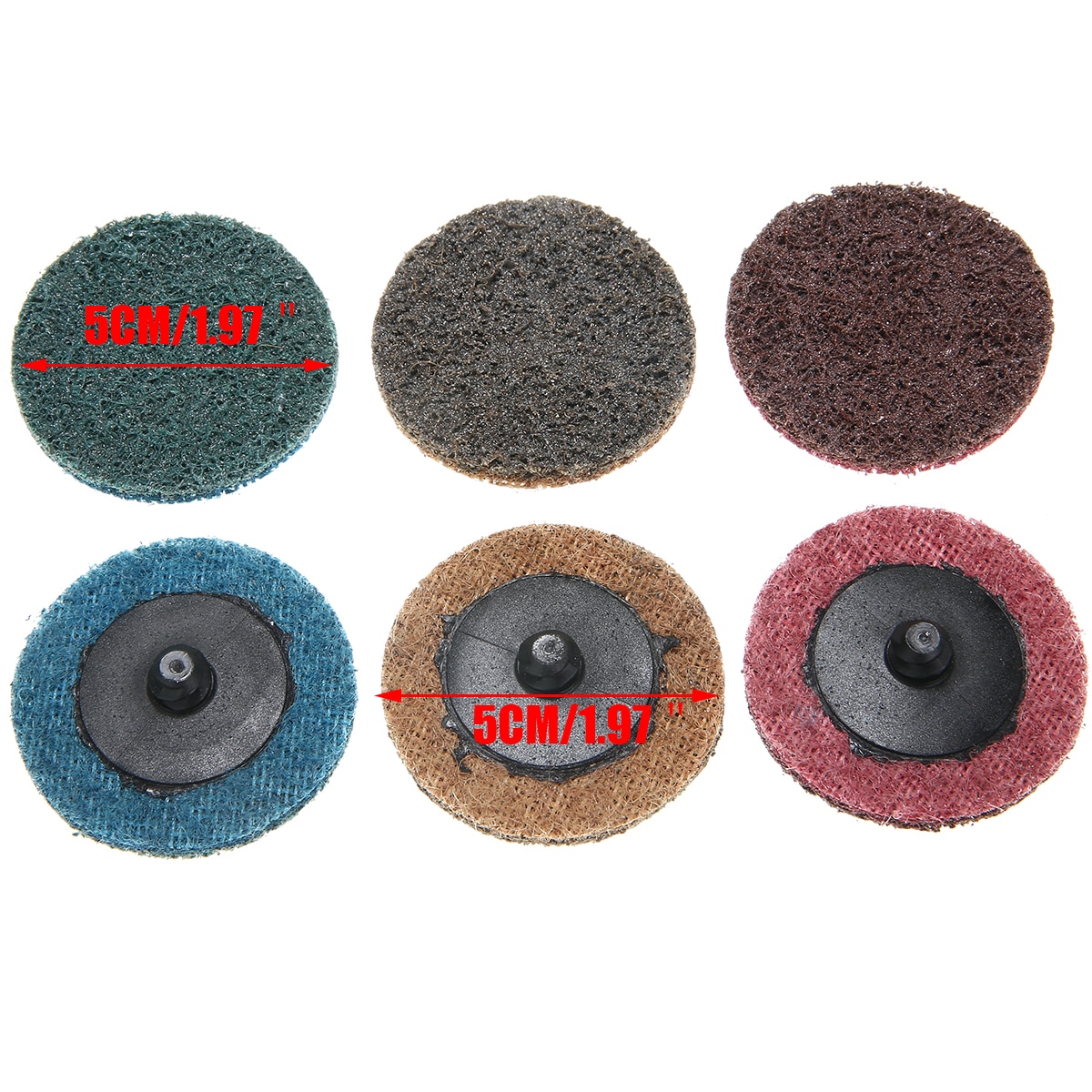 60Pcs 2 zoll 50mm Rolle Lock Oberfläche Schleifen Discs Pad Polieren Schleifpapier Für Metall Kunststoff Schleif Werkzeuge