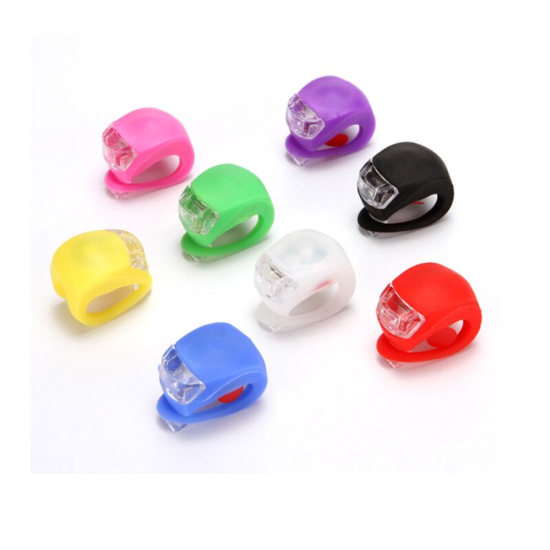 Luces de bicicleta, cabeza LED de silicona rueda de luz delantera de la bicicleta trasera, luz de ciclismo impermeable, luces de advertencia de scooter para niños